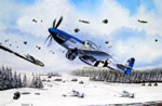 "Surprise at Asch" - Marc Stewart - P-51 Mustang World War II Aviation Art